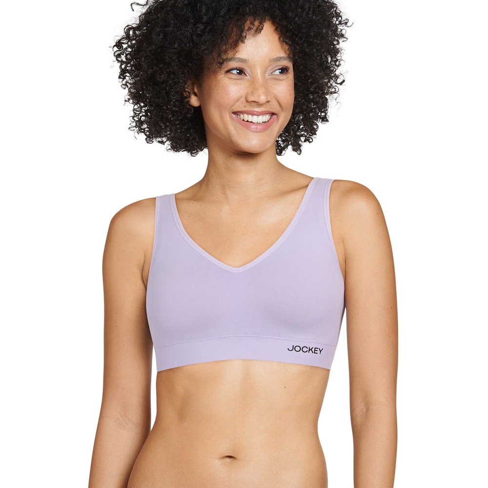 Jockey PURPLE Essentials Eco Seamfree Back Smoothing Bralette 2XL XXL - Picture 2 of 9